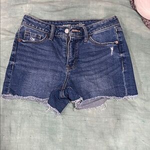 Old Navy Blue Denim Frayed Hem Jean Shorts